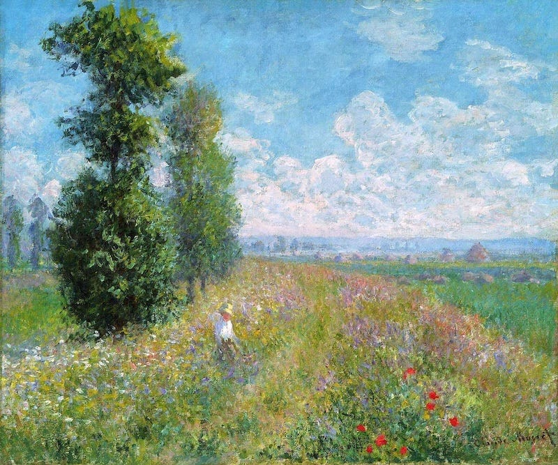 Meadow with Poplars, Claude Monet, 1875