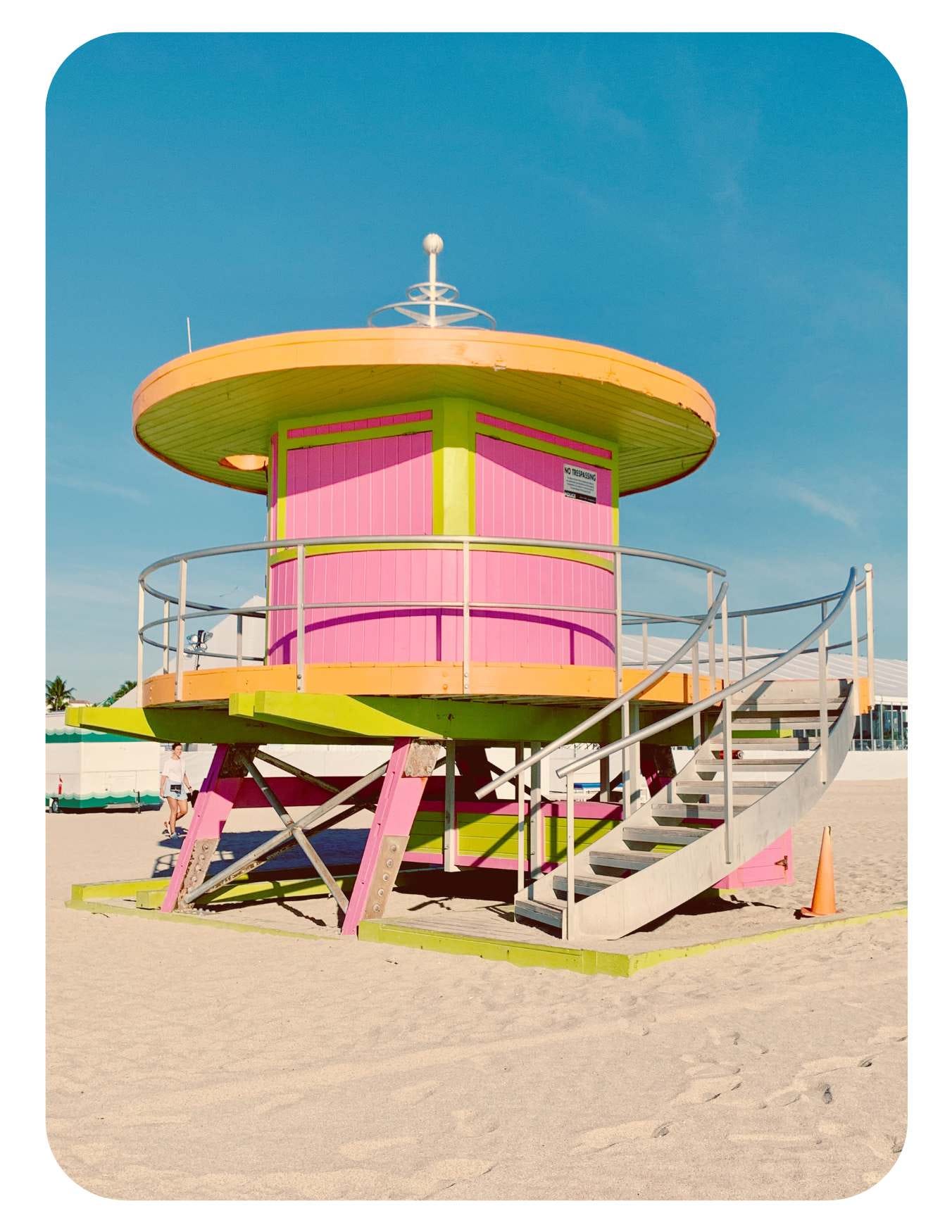 Miami beach, south beach art deco lifeguard tower