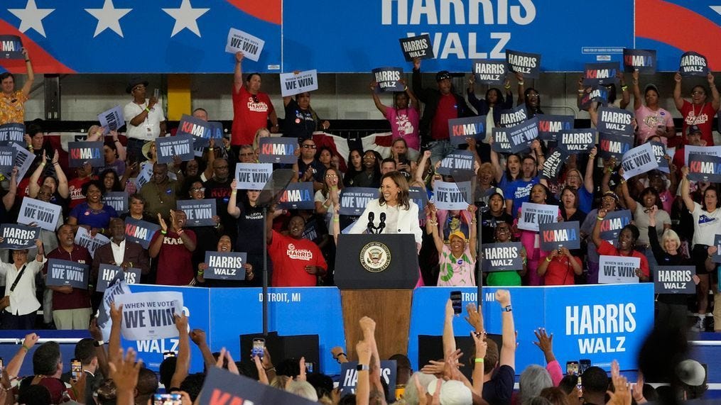 Kamala Harris and Tim Walz court UAW members in key Michigan campaign stop