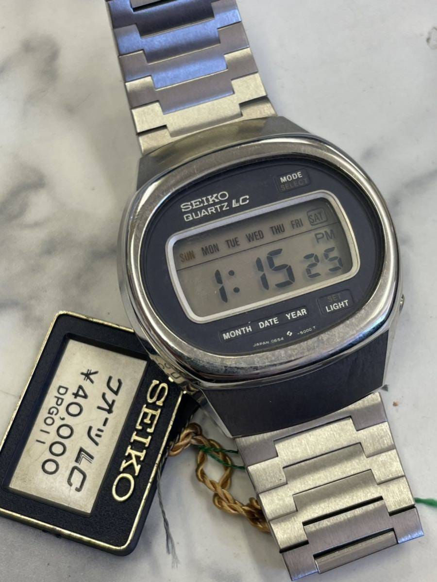 7.未使用・デットストック・稼動品・SEIKO セイコー QUARTZ LC 0654-5000 クォーツ メンズ 腕時計 純正ベルト デジタル//SEI250