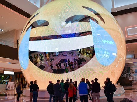 A large ball with a face on it

Description automatically generated