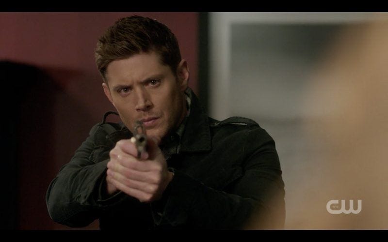 supernatural 1312 dean winchester shooting off for sam