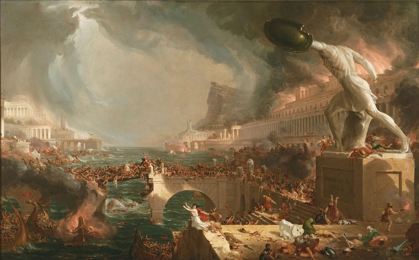 The Course of Empire-Destruction by Thomas Cole,1836