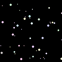 Animated GIF of shooting stars