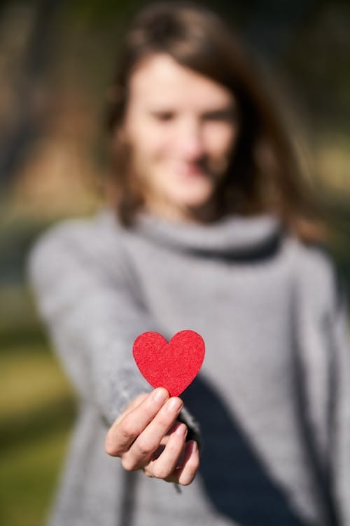 Free Macro Shot Of Heart Shaped Cut Out Stock Photo