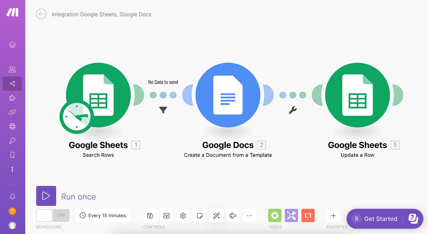 integration of google doc & sheet