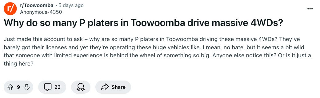 The Reddit Toowoomba group