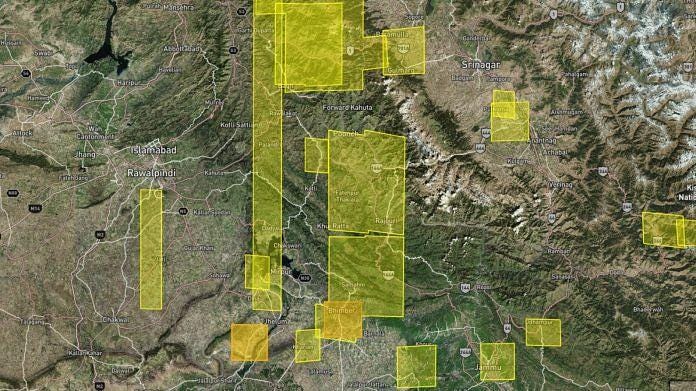 Pahalgam satellite images ordered from Maxar Technologies