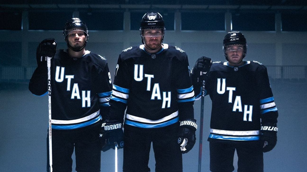 Utah Hockey Club officially reveals uniforms for debut season - ESPN