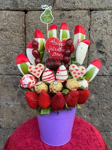 Fruits In Bloom fruit arrangement for Valentine’s Day 2022