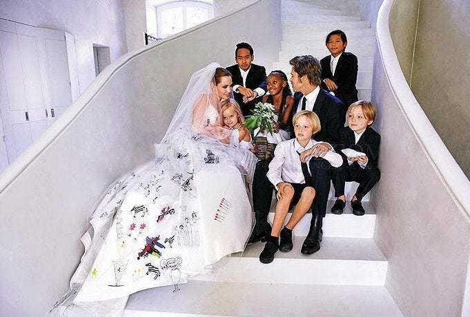 angelina jolie brad pitt wedding