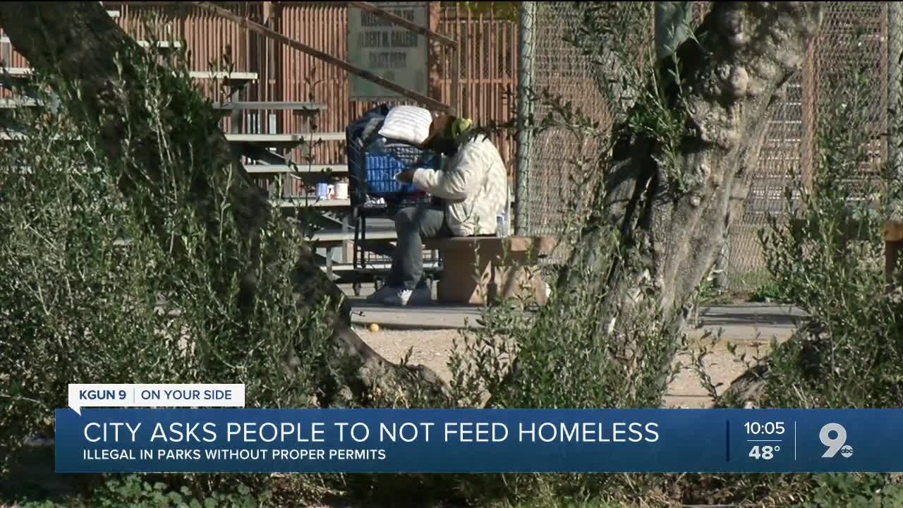 City of Tucson reminds people that handing out food at parks is illegal