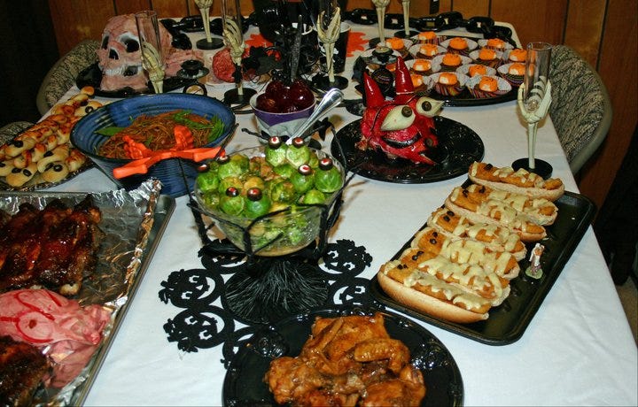 fun pot luck halloween dinner ideas