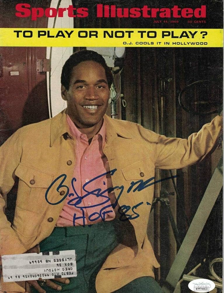 O.J. Simpson Autographed Buffalo Bills 1969 Sports Illustrated Magazine JSA  - Autographed NFL Magazines at Amazon's Sports Collectibles Store