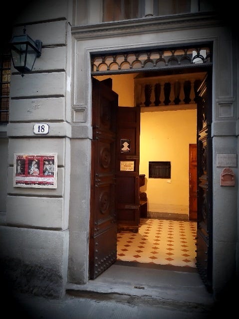 St. Mark's entrance in Via Maggio, Florence - it really looks like another century!