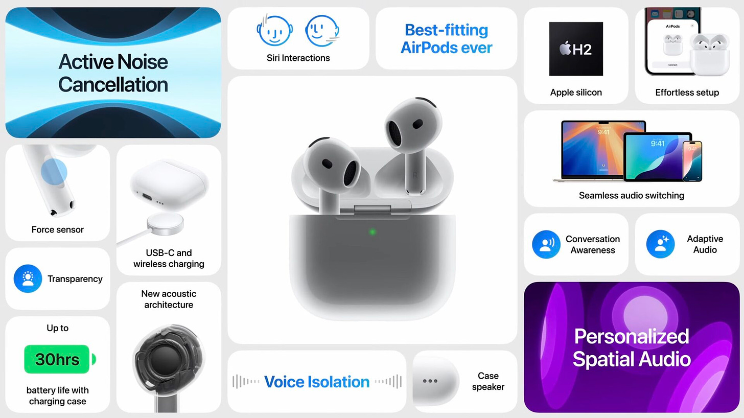 Les nouveaux AirPods 4 d'Apple sont là, avec la réduction de bruit active