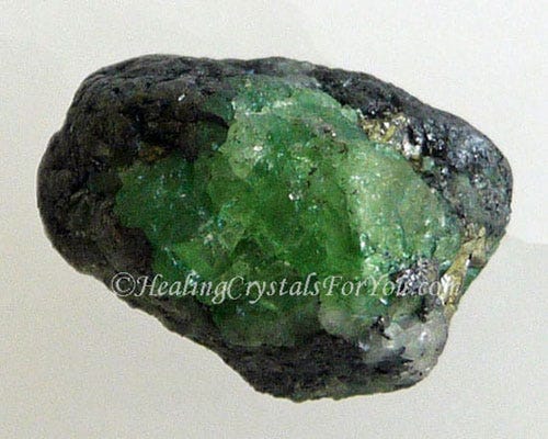 Tsavorite Garnet in matrix stone