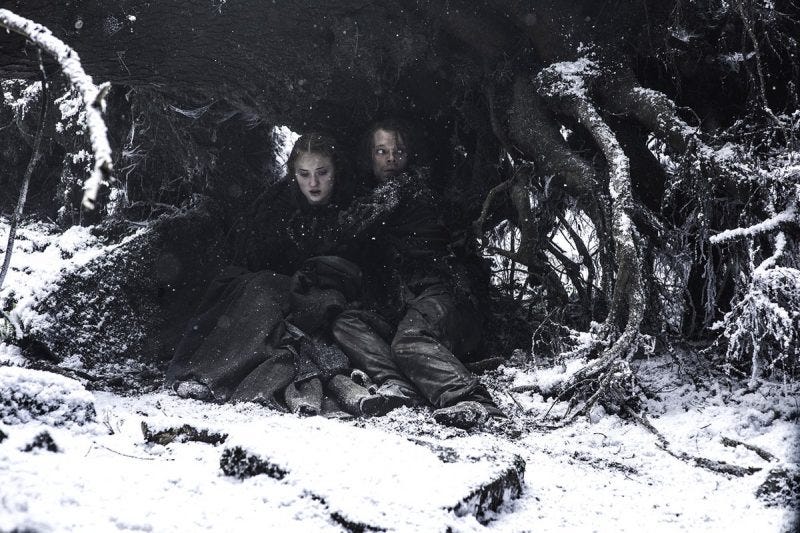 game of thrones 601 hiding in snow