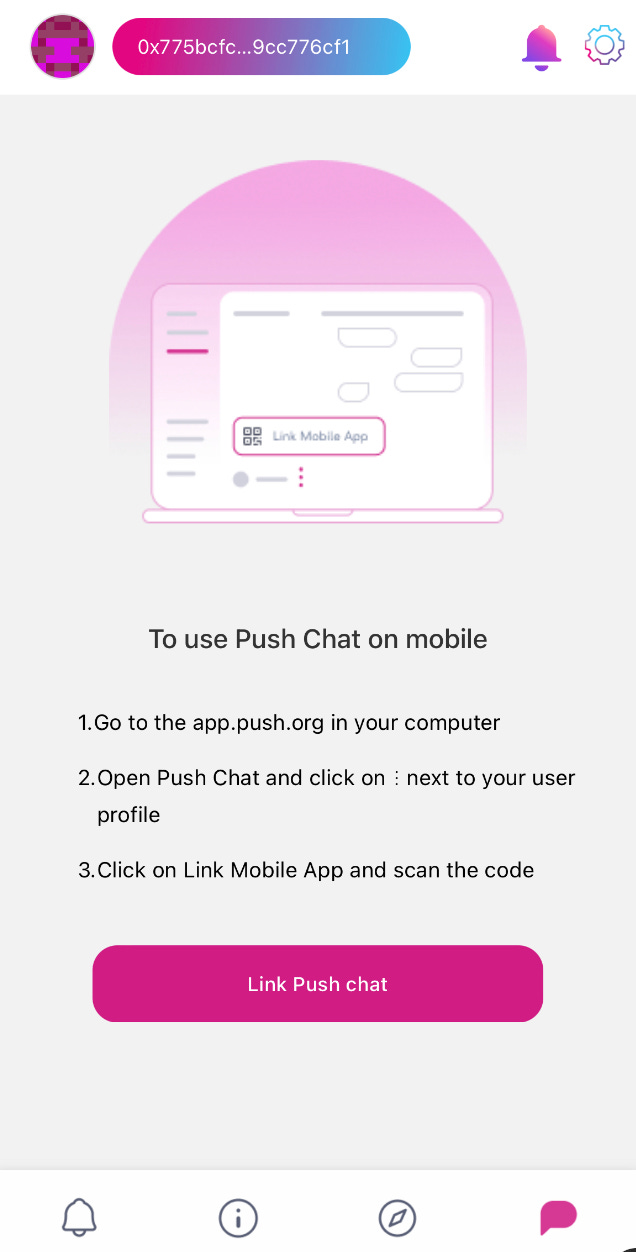 Link Push Chat with web.