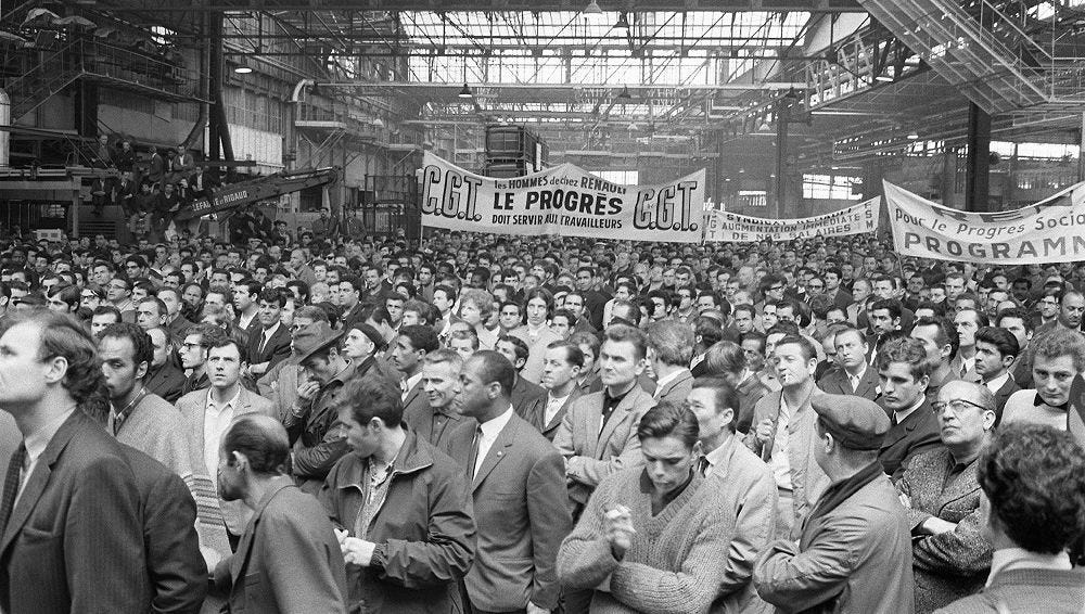 Mai-68 à Paris : le 17 mai, la régie Renault se met en grève et Françoise  Hardy fait la pub des pneus Uniroyal - France Bleu