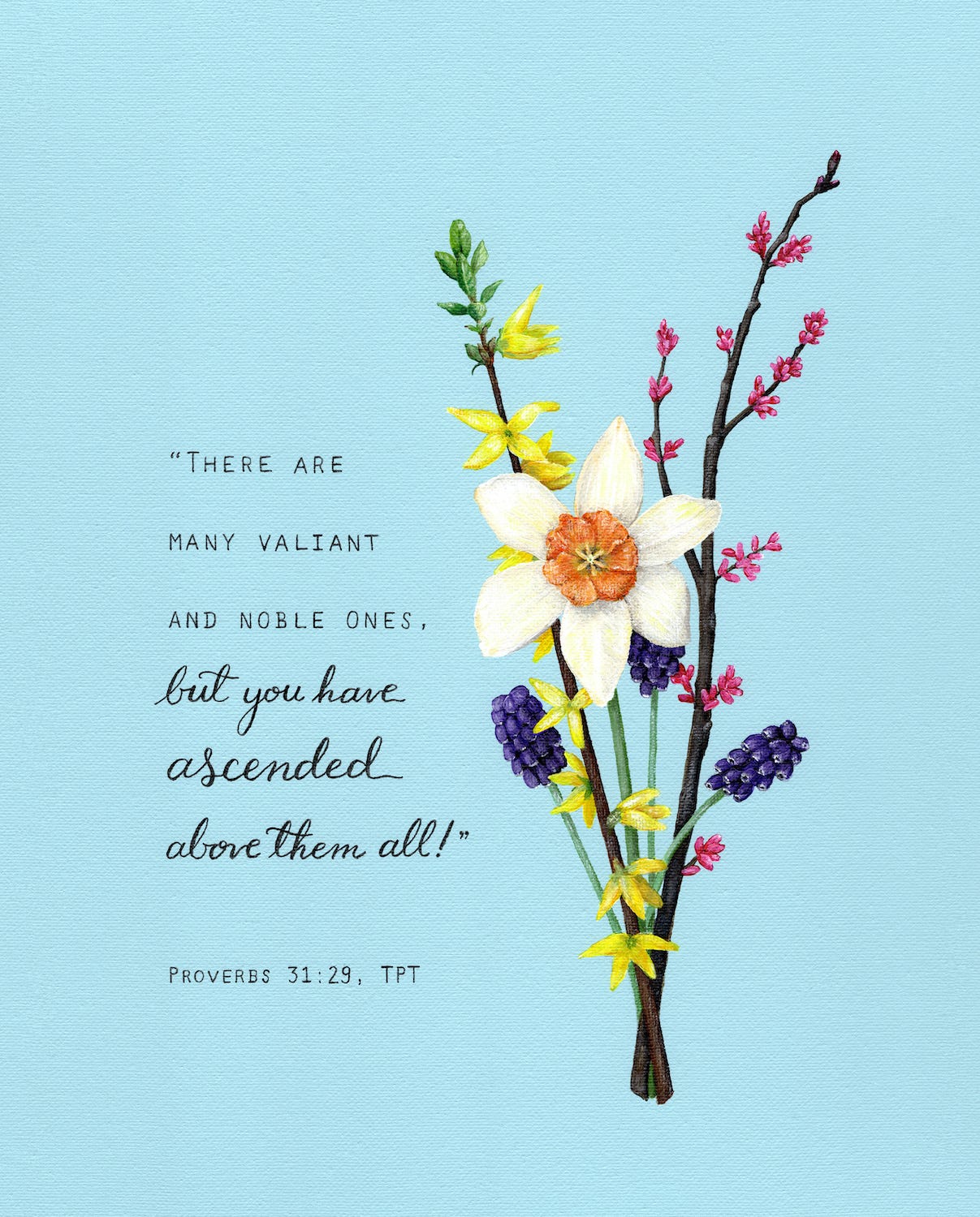 Proverbs 31 Spring Bouquet Art Print | Hannah Pickering