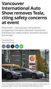 International Auto Show in Canada disinvites Tesla 🇨🇦 Excited to see how  much the stock will fall tomorrow💙🙏