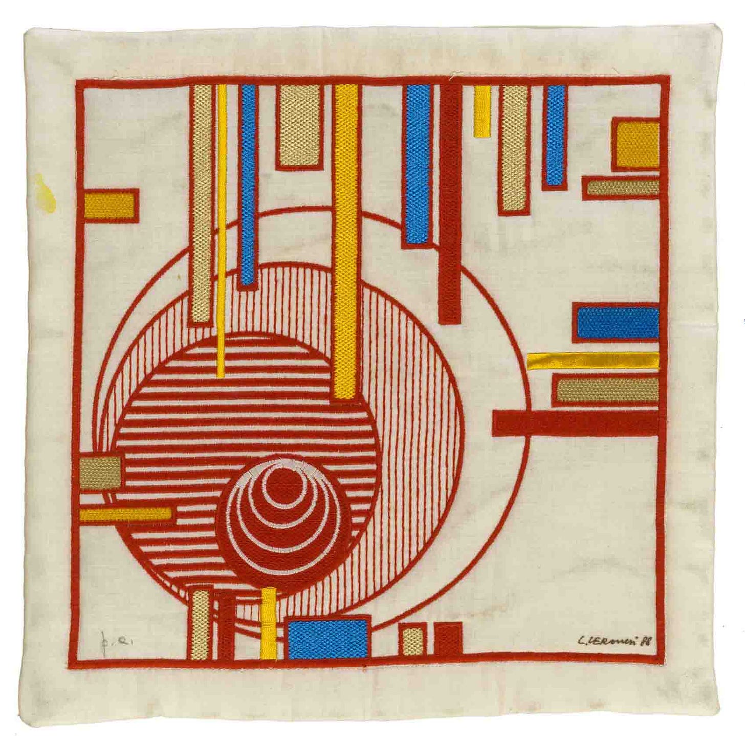 LUIGI VERONESI (1908 - 1998) Senza titolo 1988 Multiplo in stoffa  ricamato,... | Art-Rite Casa d'Aste | ArsValue.com