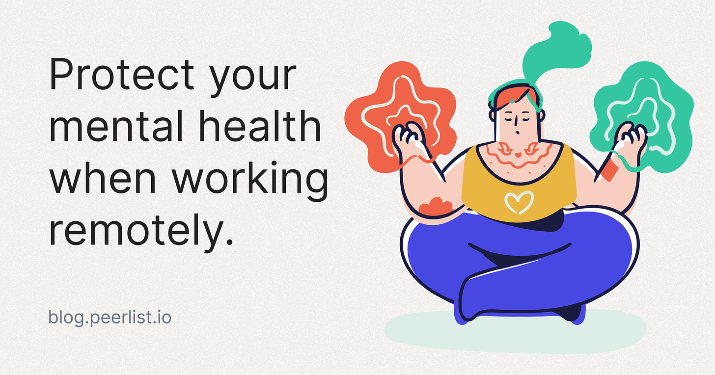 How to protect your mental health when working remotely?