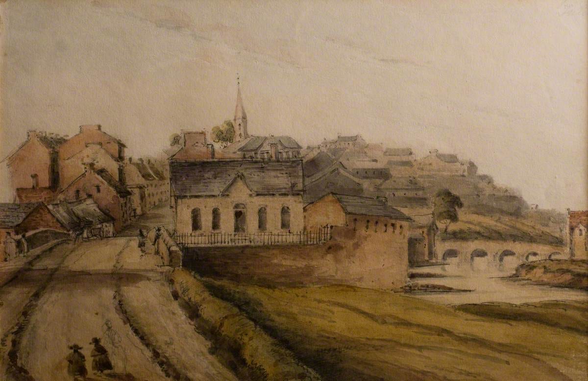 High Street Omagh c. 1846 by John Noah Gosset