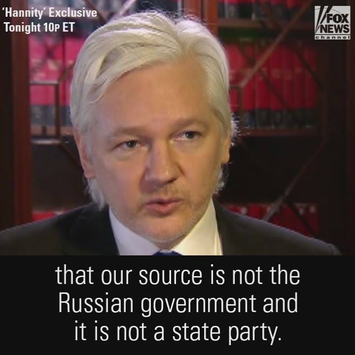 WikiLeaks founder Julian Assange insists that the Russian government ...