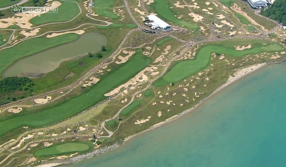 Sky Sports Golf on X: "This aerial view gives you an idea of just how many  bunkers there are at Whistling Straits! http://t.co/IfplLoTl4U  http://t.co/3S9Hom8iHQ" / X