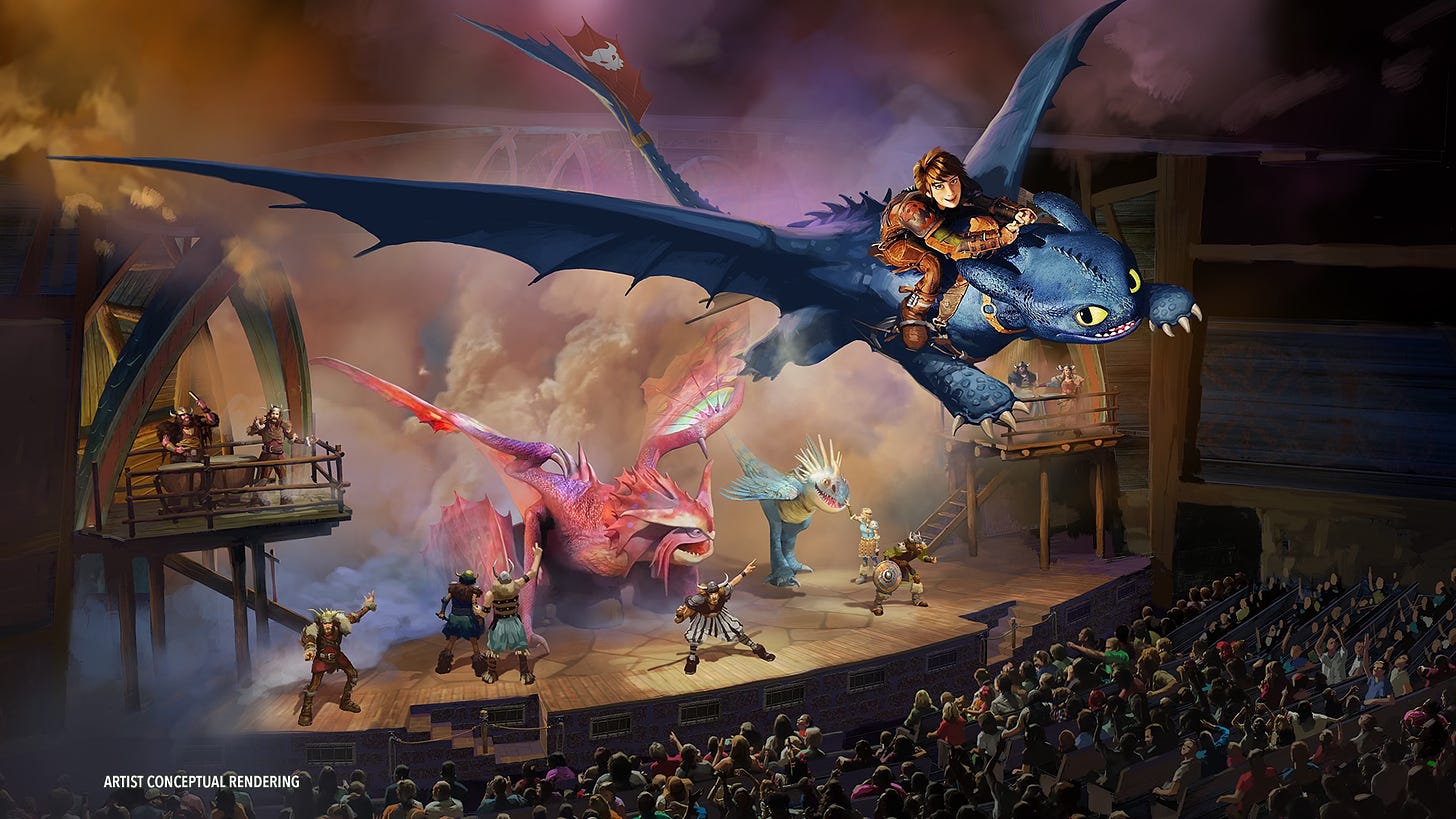 The Untrainable Dragon show at Isle of Berk Epic Universe