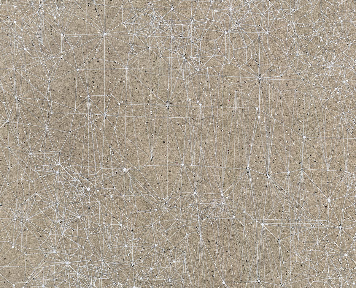 Victoria Burge, Leo, (detail), (ink, acrylic, and graphite on pigment print of a drawing by the artist), 2018 [Krakow Witkin Gallery, Boston. © Victoria Burge]