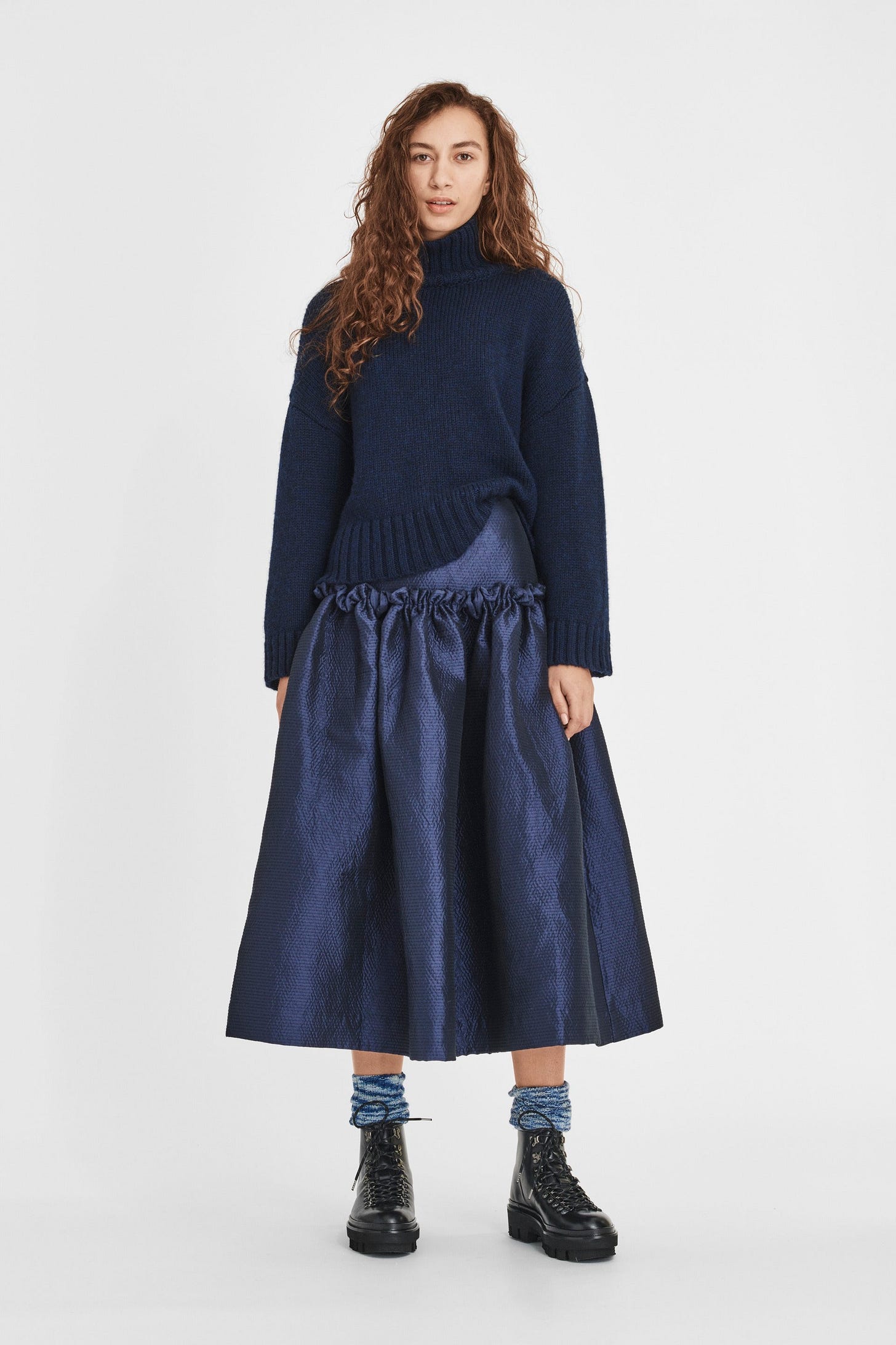 nué notes Huxley Skirt - Navy SKIRTS 451 Dark Navy