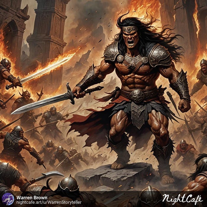Barbarian fighting