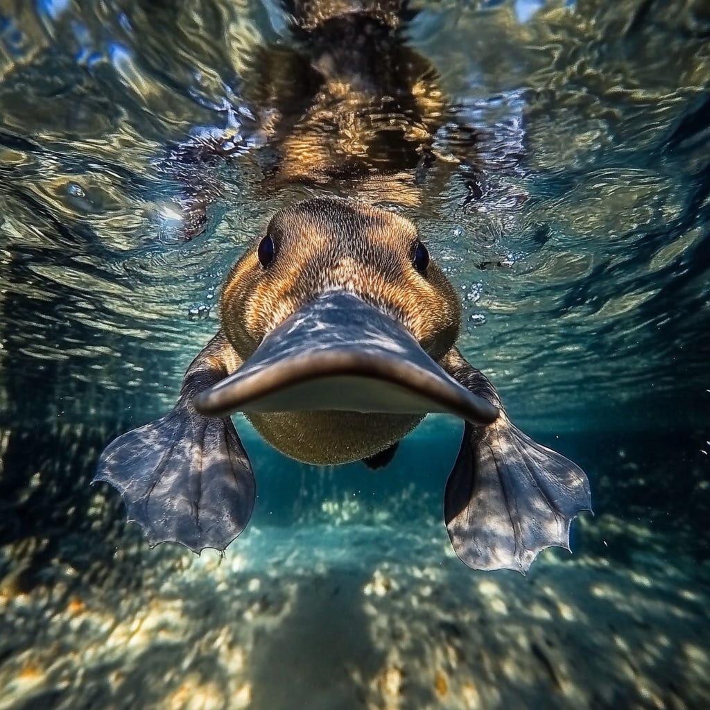 https://cdn.discordapp.com/attachments/1161663070364500081/1268731276651659437/ike0263_interesting_angle_photograph_of_a_platypus_swimming_und_10cbcc88-a1d2-4260-b2f1-8836a4c19919.png?ex=66ad7d94&is=66ac2c14&hm=89b4e83e57970f1660dbbcdd7548cd08b4a042d14ac35a6320d012c89ee549d4&