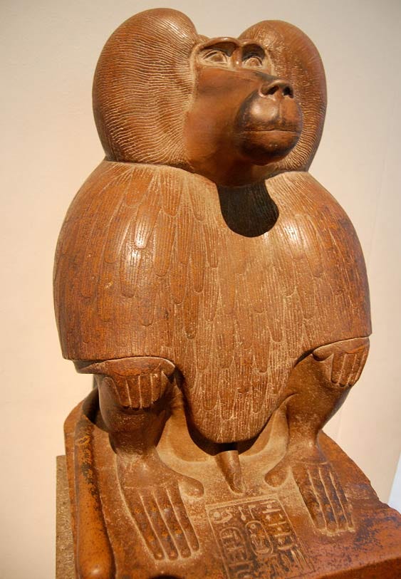 Depiction of Thoth as a baboon, circa 1400 BC. 