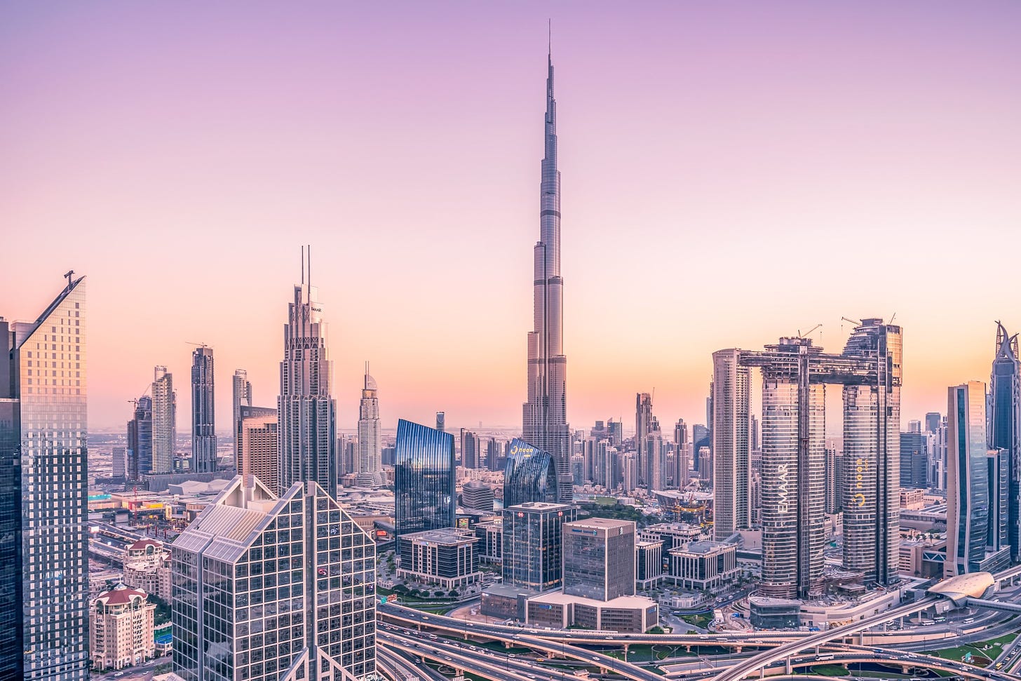 The Dubai skyline. 