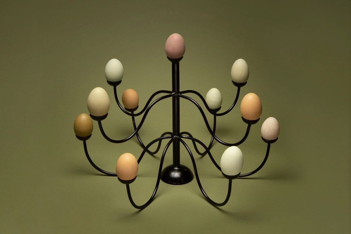 The egg chandelier from the houseware brand Gohar World