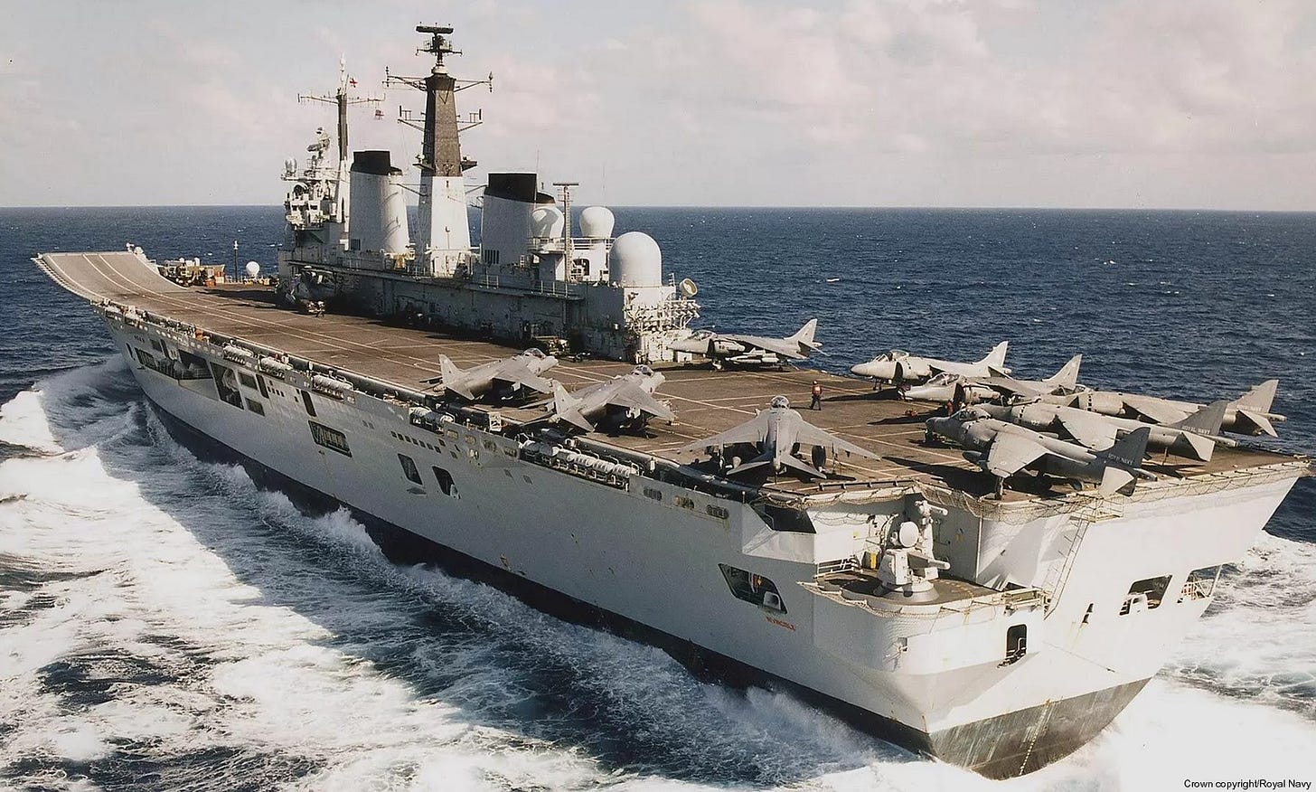 HMS Invincible R-05 class aircraft carrier Royal Navy
