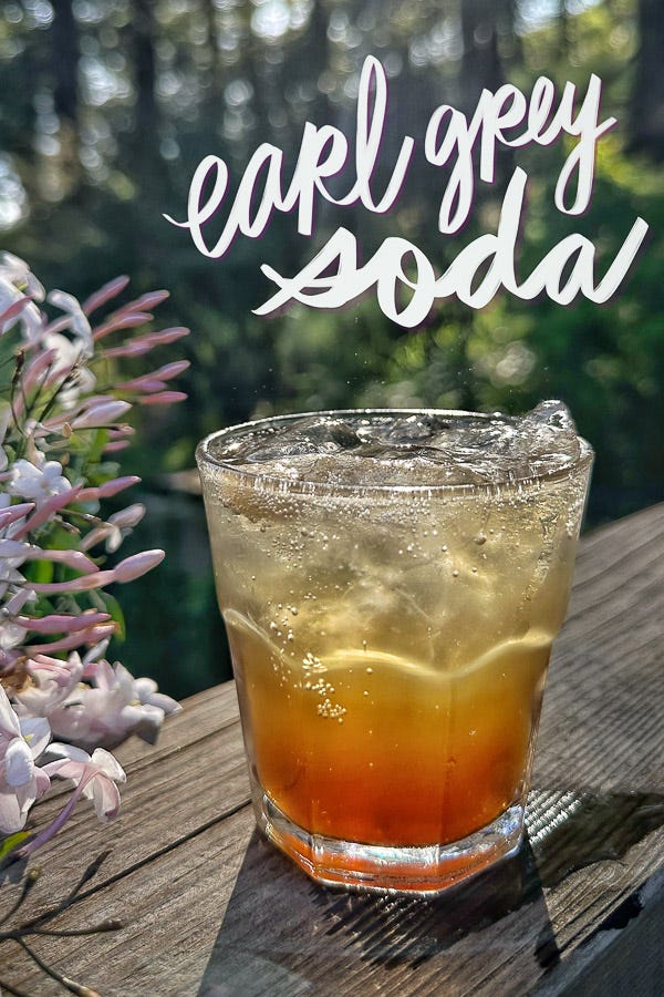 You can make Earl Grey Soda with a sweet tea & sparkling water! Find the recipe at Shutterbean.com! 