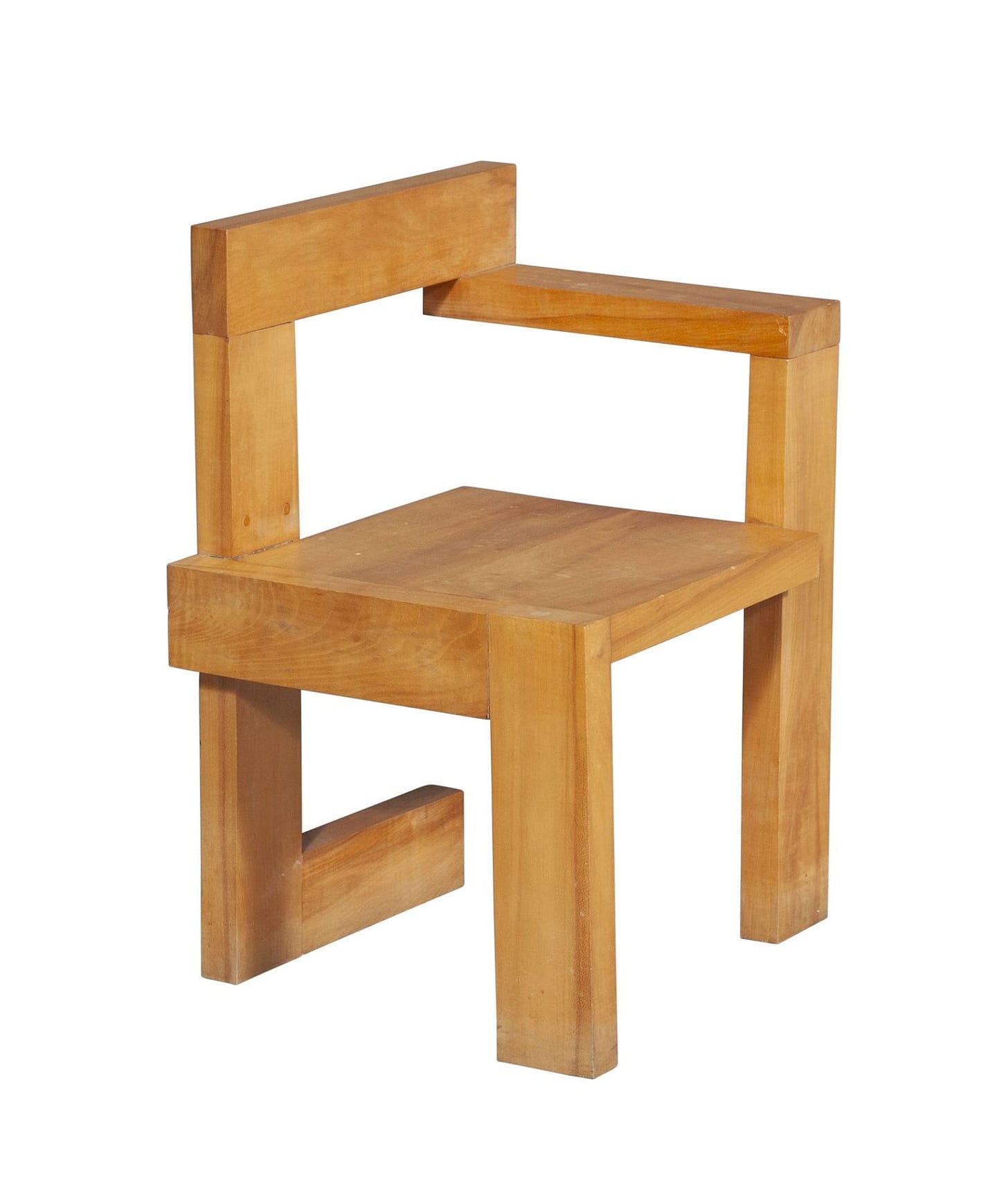 Gerrit Rietveld Maple 'Steltman' Chair Designed in 1963