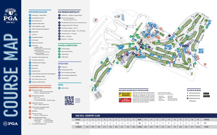 Course Map 2023 Oak Hill