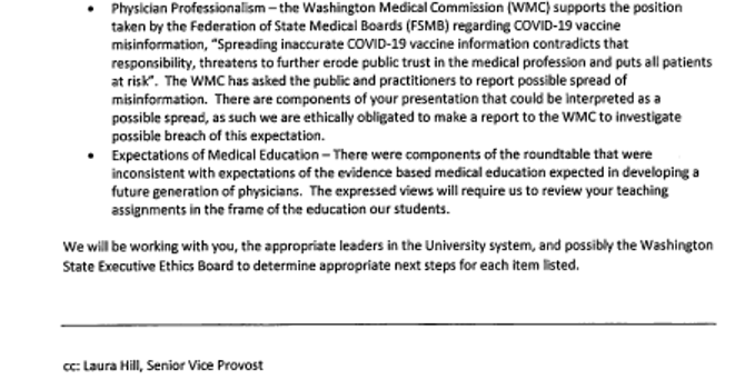 WSU threatening Memo to Dr. Moon Page 2