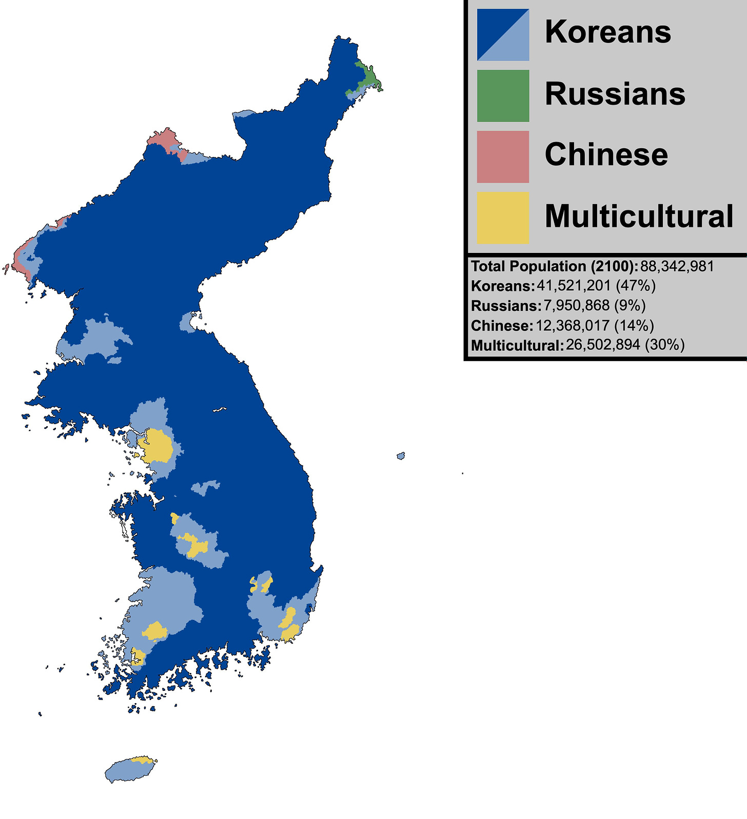 Ethnic groups of Korea in 2100 : r/imaginarymaps