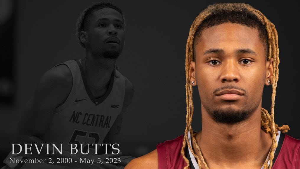 <p>Devin Butts, a Macon native and graduate of Stratford Academy, passed away Friday. Butts played basketball for North Carolina Central University. (Picture courtesy NCCU)</p>