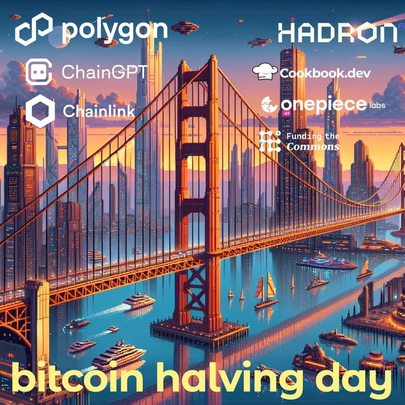 Cover Image for 🎉 Bitcoin Halving Day Celebration 🍸 SF Dabl.Club Guild Mixer ⚡ w/ Hadron FC  & Powered by Polygon 💪