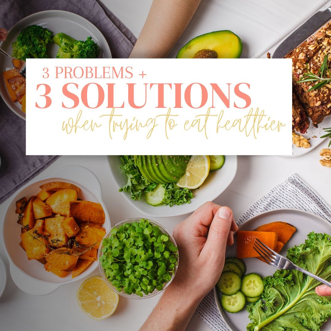 image of a table full of healthhy foods like broccoli, sweet potatoes, and grains.