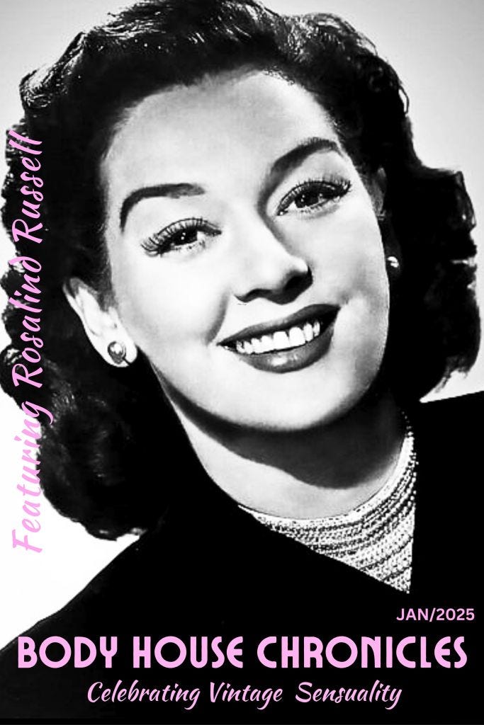 rosalind russell, old hollywood newsletter, classic movie star, black and white movies, golden age of hollywood