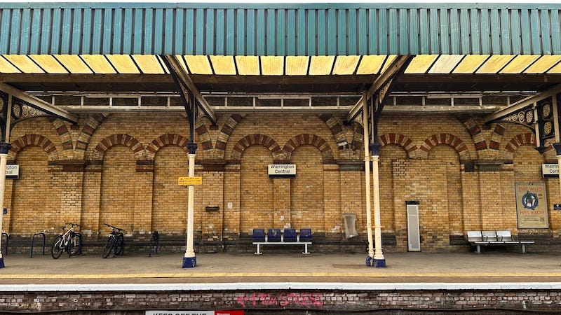 Warrington train station platform